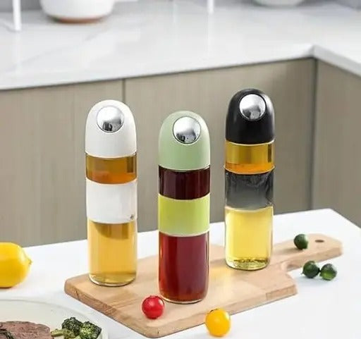 Modern Glass Oil & Vinegar Bottle with Auto Spout