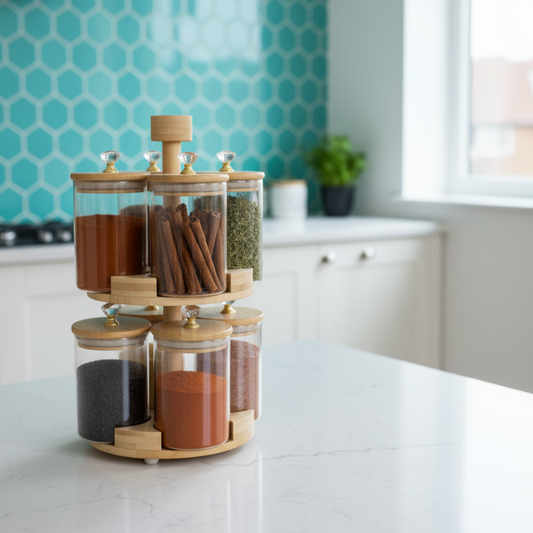 360° Rotating 2-Layer Luxe Spice Tower