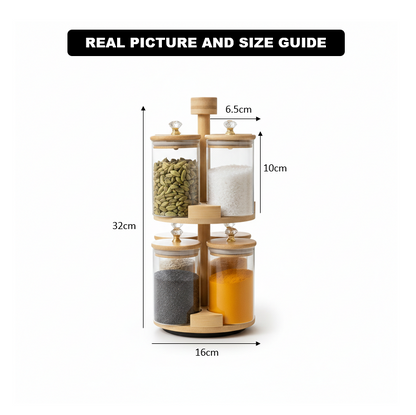 360° Rotating 2-Layer Luxe Spice Tower